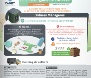 Calendrier guide de collecte : Lamentin