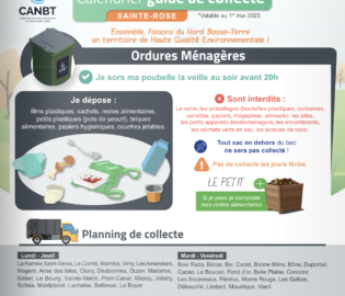 Calendrier guide de collecte : Sainte-Rose